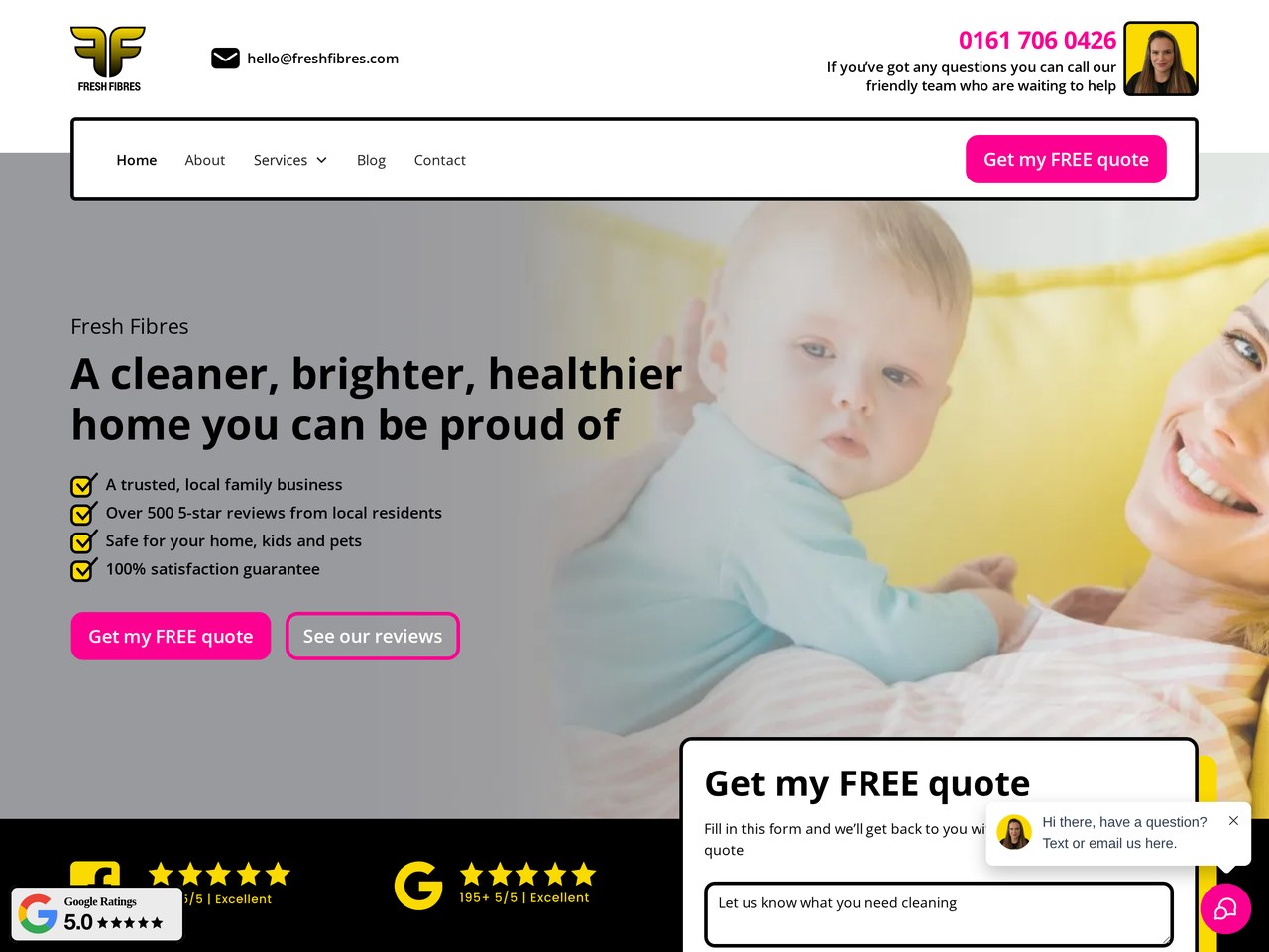 Fresh Fibres website designed and built by JPcreates